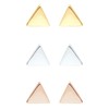 Elli Ohrringe Damen 3er Set Dreieck Geo Stecker im Tricolor