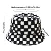 Malaxlx Winter Faux Fur Furry Chess Black White Bucket Hat