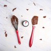 Natural Home Molded Bamboo Silicone Whisk, 12-Inch, Red