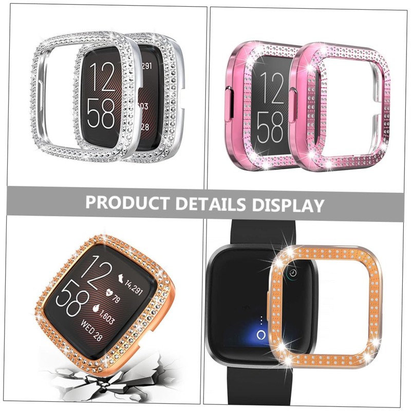 LABRIMP 3pcs Watch Protective Cover 2 Watch Shell Diamond Studded