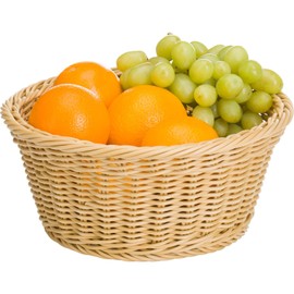 Saleen Basket Round Ø25x11,5 cm in Light Beige, polypropylene 25 x 25 x 11.5 cm