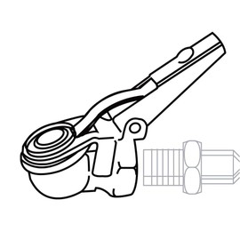 Tire Air Chucks, TCC01 Brass Air Pump Thread Nozzle Adapter 1/4 Inch NPT Car Truck Tyre Valve Plug for Wheel