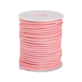 Faux Leather Rope, 45m/148ft Suede Cord Lace, Leather Lace Cord, Leather Strap String for Necklaces, Gift Packaging, Jewelry Making, Beading and DIY Crafts (Pink)