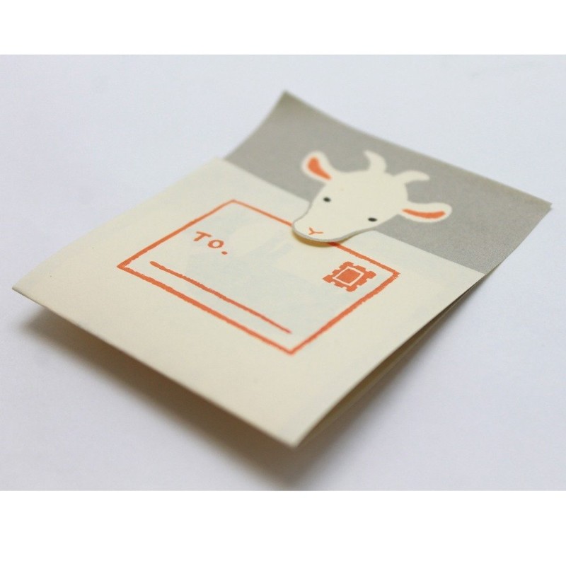 Midori 11788006 Sticky Paper Secret Goat Pattern