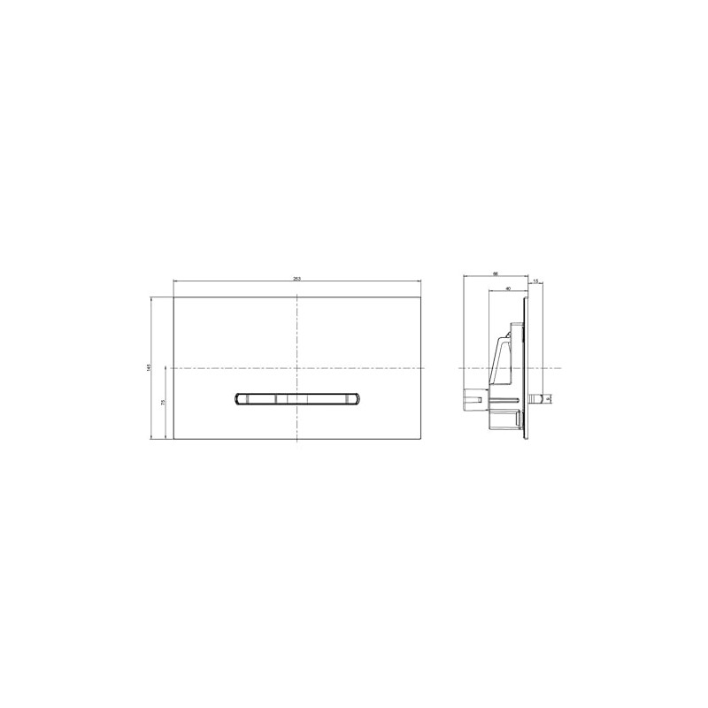Villeroy & Boch VB ViConnect 922180 Toilet Flush Plate 253x145x20mm