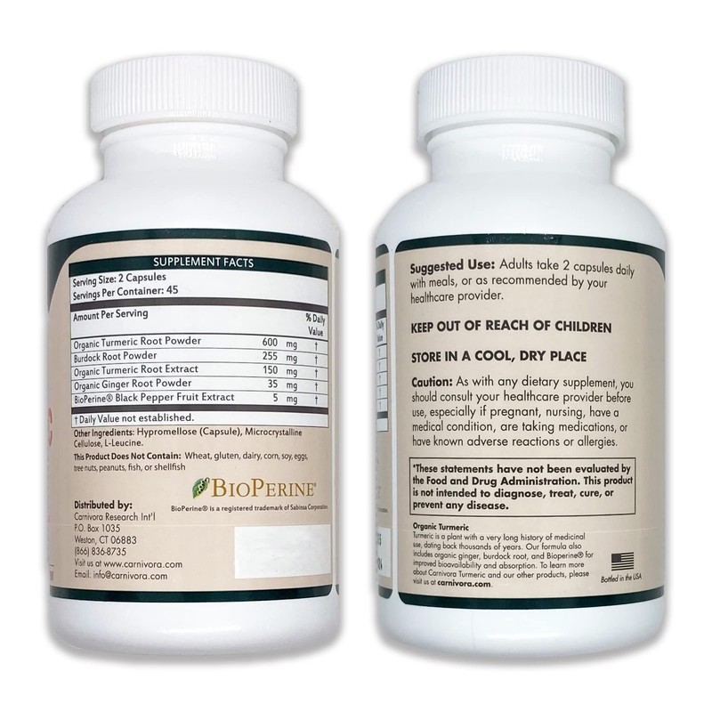 Carnivora Turmeric – Support for Joints and Digestive Health (90