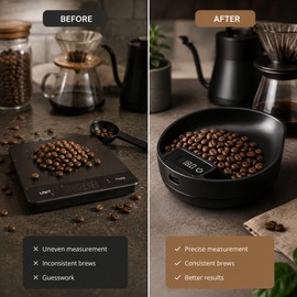 Mini Digital Coffee Scale for Espresso Brewing – 0.1g Precision Portable Bean Weighing Scale for Kitchen & Travel