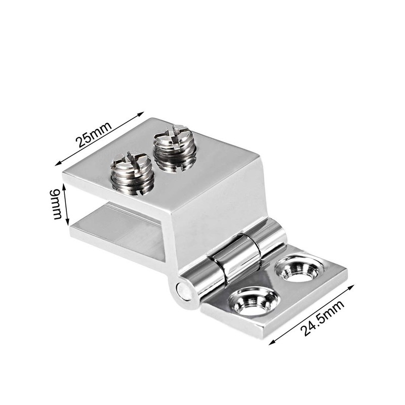 uxcell Glass Door Hinge - 0 Degree Cupboard Showcase Cabinet