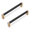 KOMOTIA 10 Pack Matte Black and Champagne Bronze Cabinet Pulls