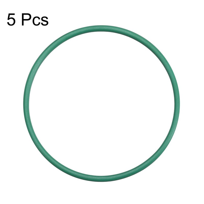 sourcing map 5 Pcs 1.5mm Wide Fluorocum Rubber O Rings