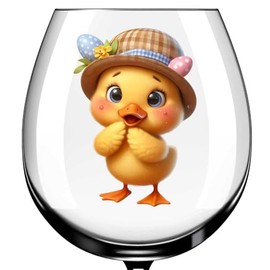 x12 Easter Chick Glass Vinyl Decal Stickers Colour et37