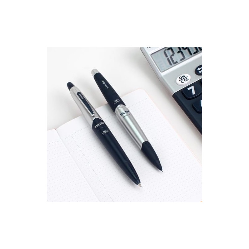 Milan Empaque 1 Pluma Tinta Azul+ 1 Lápicero Capsule Negro