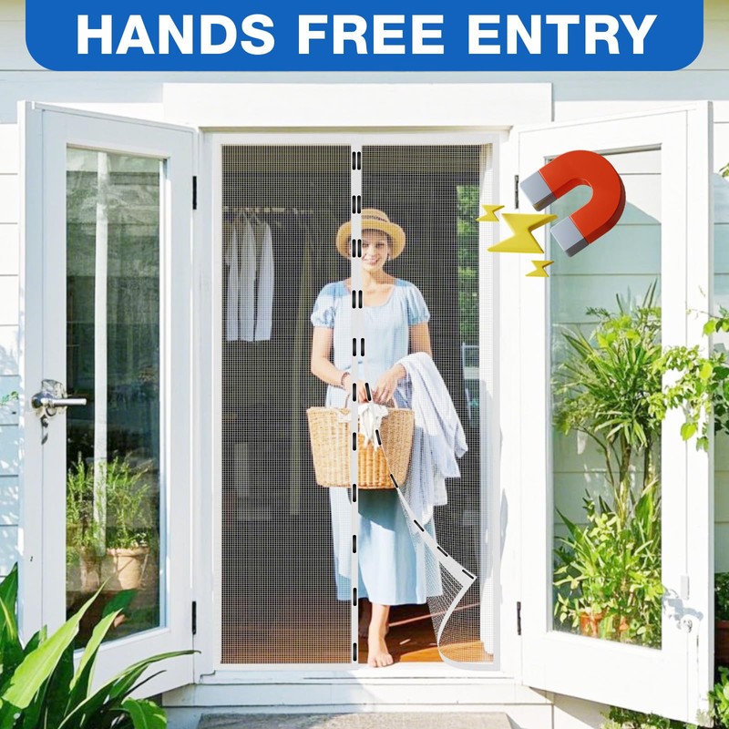 Wzlxcxxy Magnetic Fly Screen Balcony Door, More Durable Fly Screen