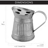 AuldHome Farmhouse Galvanized Toothbrush Holder; Pitcher-Shaped Rustic Bathroom Decor Accessory