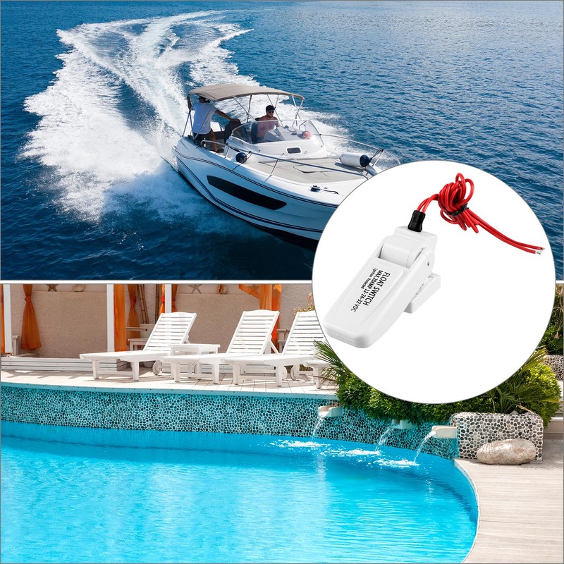QWORK 2 Pack Heavy-Duty Automatic Boat Bilge Pump Float Switch