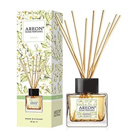 AREON Difusor Ambientador Varillas 50 ml Aroma Jasmine pack3 - ambientador Coche Nuevo hogar casa ambientadores Olor baño humificador electrico difusor Armario