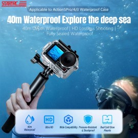 For DJI Waterproof Case for DJI Action 5 Pro 4 3 40m Diving Shell