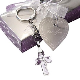 Choice Crystal Cross Key Ring
