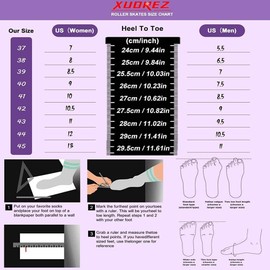 XUDREZ Roller Skates for Women Men Shiny Double Row Four Wheels Roller Skates Womens Roller Skates with Shoes Bag