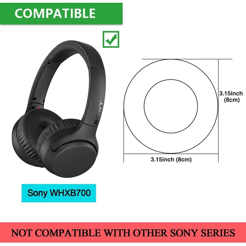 WH-XB700 Replacement Earpads Sony Wh-XB700 Compliant Wireless Bluetooth Earbuds Earpads
