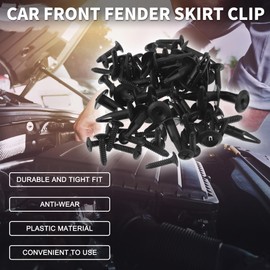 TUCKBOLD Car Front Fender Skirt Clip for Chrysler 200 2011-2014 Durable No.N803946S/6502871 | Bumper Push Type Plastic Retainer Rivets Black 30 Pcs