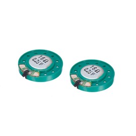 QUARKZMAN 16 Ohm 0.25 W Round Internal Magnetic Speaker x 2 Pieces Plastic Shell for Home Audio Video Devices [Aluminium Metal Plastic]