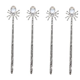 LALAFINA 4pcs Vintage Spider Hair Stick Elegant Hair Styling Tool for Buns Chinese Design for Valentine Day Special Occasions for Women and Girls
