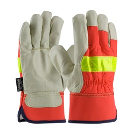 PIP Protective Industrial Products 125-458-L PIP 125-458-L Thinsulate Gloves, Safety Cuff, L, Hi-Vis Orange