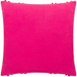 Heya Home Archie Abstract Tufted Cushion Circle, Pink/Red