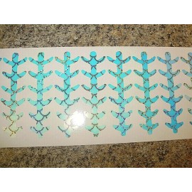 The Fishing Lure Tape Company TRU UV CLEAR SILVER HOLO SCALE Ladderback Die Cut Fishing Lure Tape 6 Sizes - 6" 6 PACK