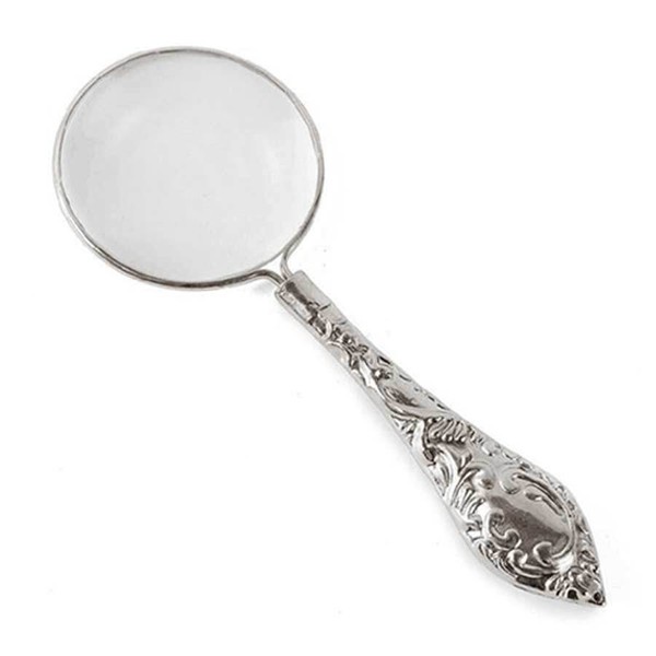 European Retro Glass Lens Embossed Handle Reading Magnifying Glass -