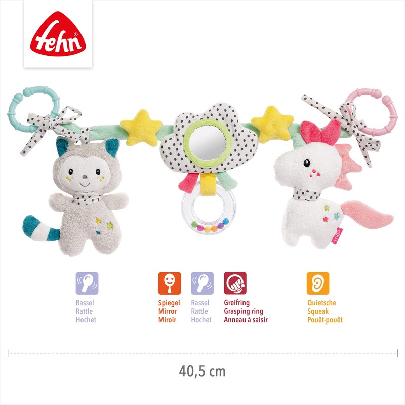 Fehn Garden Dream Pram Toy Attachment, 068429 Aiko & Yuki
