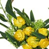 National Tree Company Artificial Wreath Decoration, Yellow, Thick Stem Base,