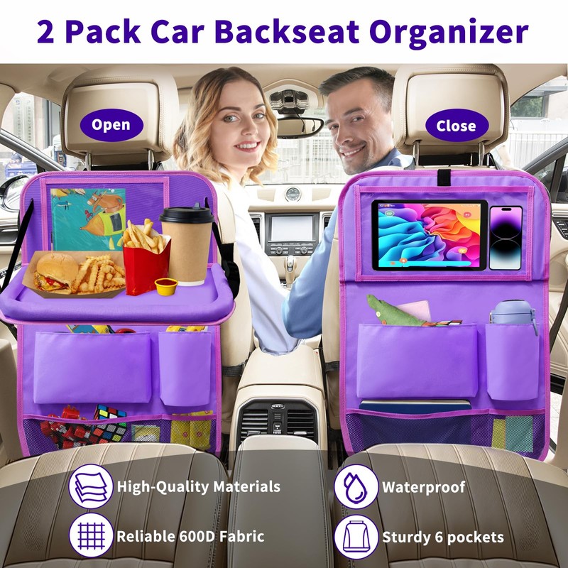 Etre Jeune Car Seat Back Organizer Table Tray, Car Seat