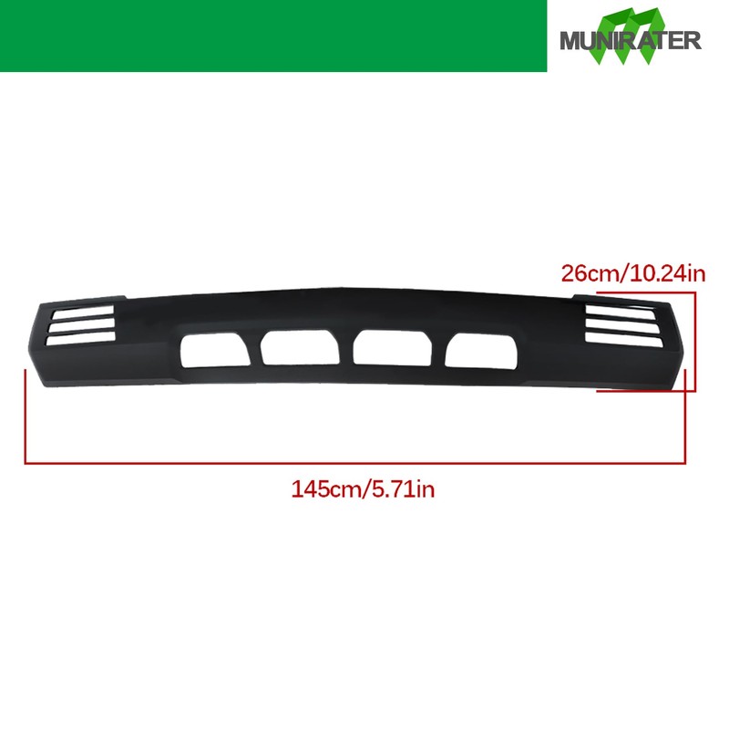 munirater Front Bumper Lower Valance Skid Plate Black Plastic Replacement