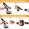 BERYA Embroidery Hoop Stand, Adjustable Embroidery Hoop Holder, Folding Metal
