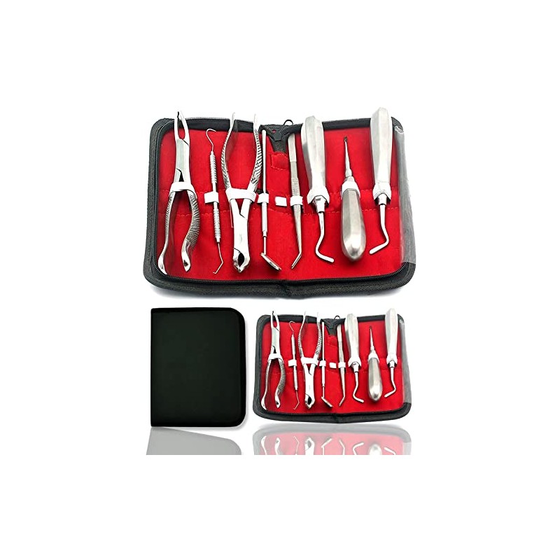 AAProTools Extracting Forceps Elevators 8 Pc Kit Dental Instruments