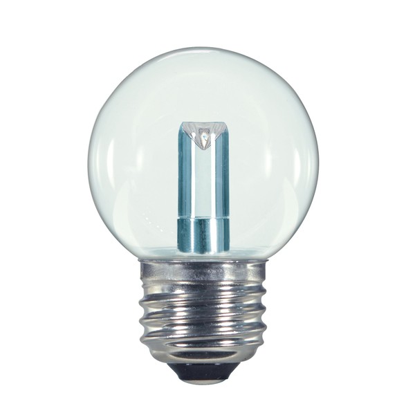 Satco S9158 Medium Bulb in Light Finish, 2.75 inches, Clear
