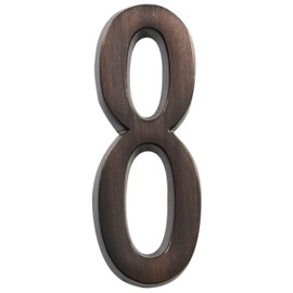 Distinctions by Hillman 843262 4-Inch Die Cast Self-Adhesive House Address Plaque, Aged Bronze, Number 8