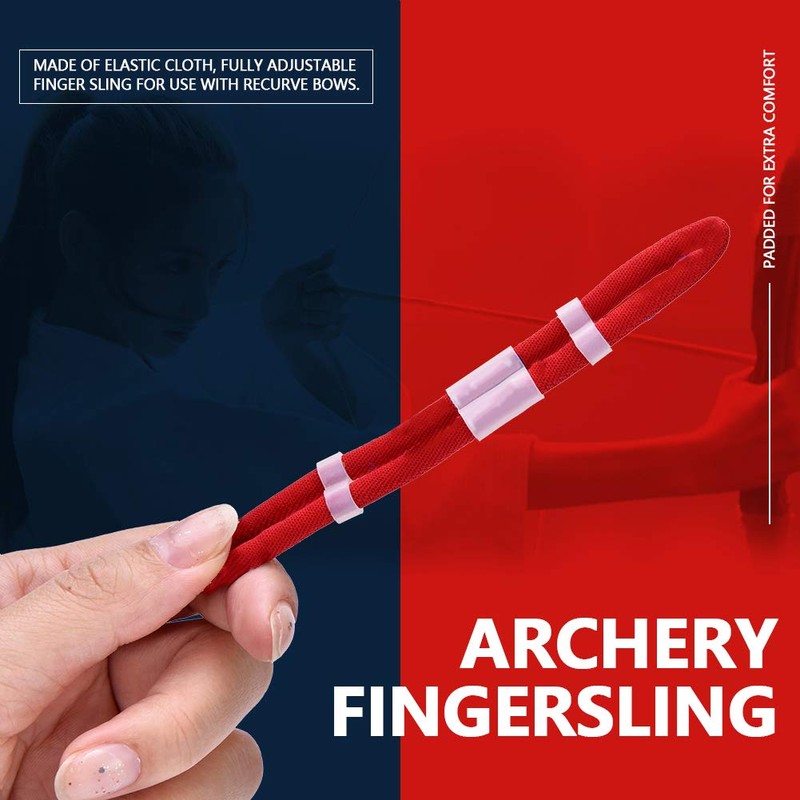 Joyzan Archery Finger Sling, Adjustable Handmade Archery Fingersling Soft Elastic