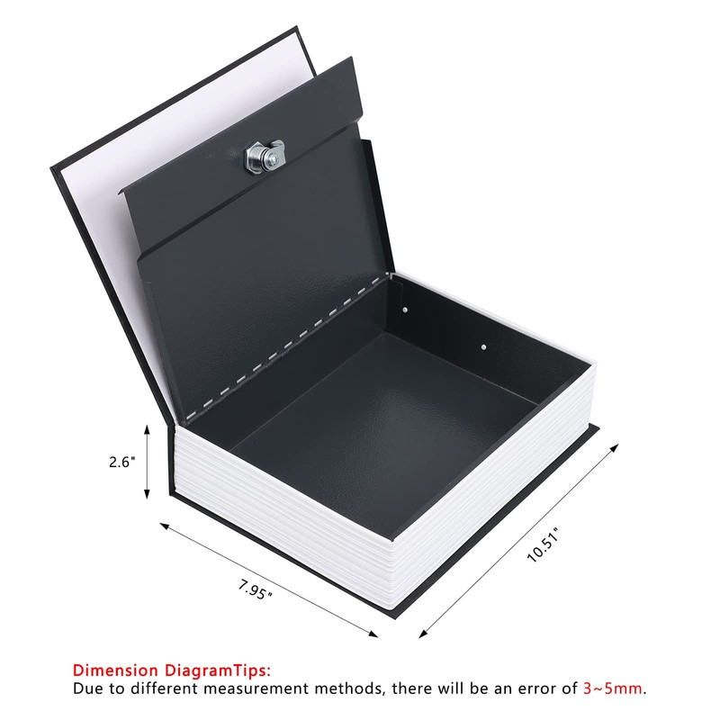 KYODOLED 10.5 Inch Diversion Book Safe with Key Lock, Secret