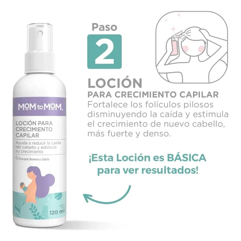 Kit Mom To Mom Tratamiento Postparto Crecimiento Capilar