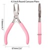 SUNNYCLUE 4.5" Round Concave Pliers Wire Pliers Mini Precision Pliers
