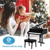 HOMGX Classical Kids Piano, 30 Keys Wood Grand Piano w/Bench