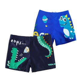 NautySaurs Boys Swimming Trunks 2-11 Years Baby Boys Swimwear Kids Swimming Shorts with Cartoon Dinosaur, Set 2