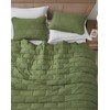 Chezmoi Collection George 3-Piece Jacquard Quilt Set Queen Size, Olive