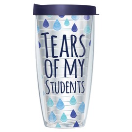 Tears of my Students - Vaso con tapa azul marino, 22 onzas, fantástica retención de temperatura, aislamiento térmico, apto para lavaplatos y microondas, sin BPA, gran idea de regalo