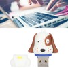 USB Flash Drive Cute Cartoon Black White Dots Face Dog