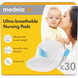 Medela Ultra-Breathable Nursing Pads, Highly Absorbent, Breathable & Discreet for Comfortable Wear