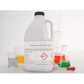 Hydro-Chloric Acid 32% - Laboratory Grade 1 Gallon | 10 Molar - High Purity, Lab Grade
